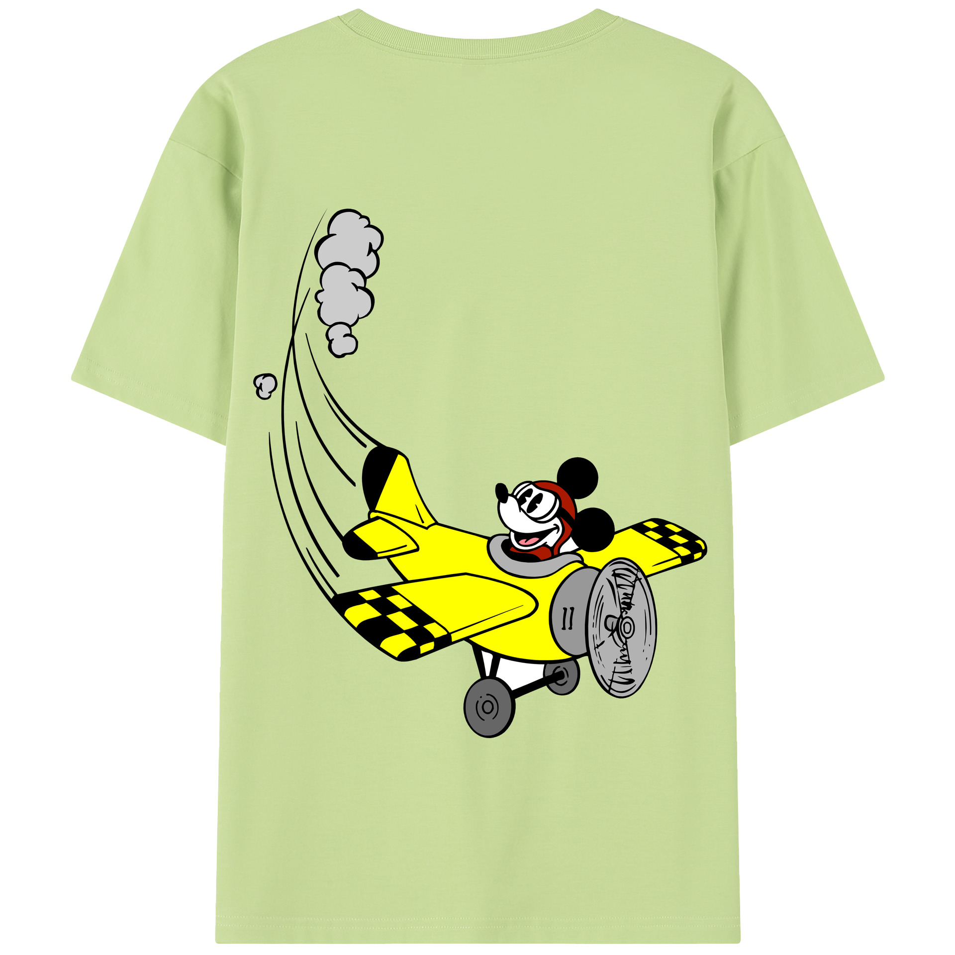 （画像用） ミッキーマウス Mickey Mouse 綿100％半袖Tシャツ（背面プリント）
